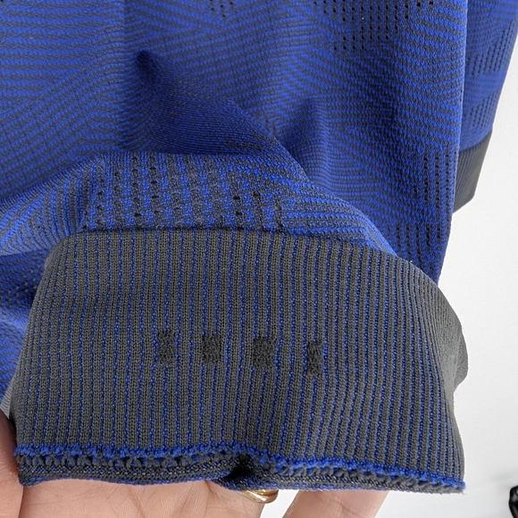 Lululemon Swiftly Breathe Long Sleeve Tee Vented Camo Graphite Cerulean Blue - Picture 8 of 8